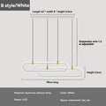 Modern Dining Table Bar Table Lamp Household Kitchen Minimalist with Spotlight Restaurant Chandelier Simple Long Suspender Lamp