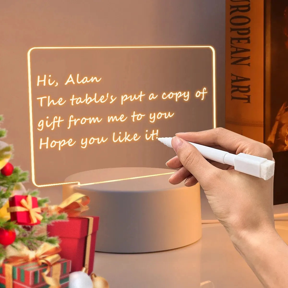 Lamps for Desk Decoration USB DC5V Note/ Message Board With Pen Table Lamp Luminaria De Mesa Indoor Bedside Night Light