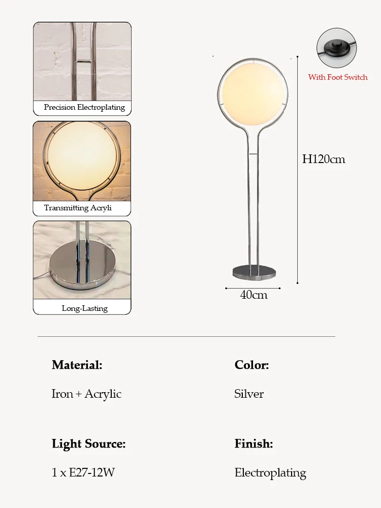 Floor Lamp Nordic Art Bauhaus Medieval Living Room Lamp Bedroom Bedside Lamp High-End Decorative Standing Lamp Mood Light LED