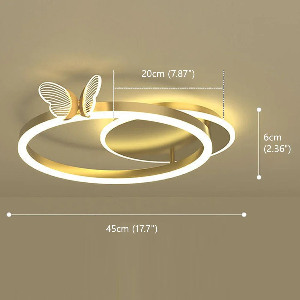 Modern LED Ceiling Chandelier Lighting for Living Study Room Bedroom Dimmable Home Gold 2 3 Rings Indoor Lighting Decor Lamps