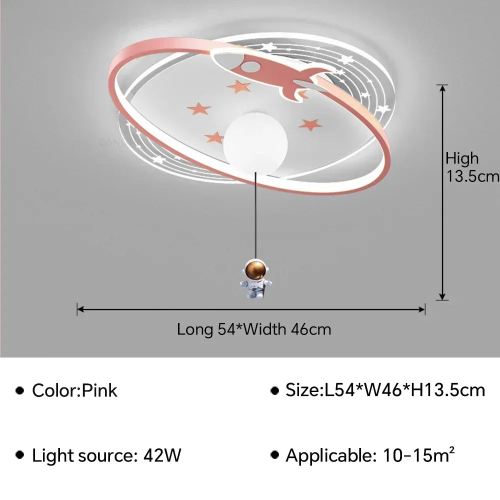 kids ceiling light creative led moon Astronaut Light Fantastic Eye Care living room bedroom girl lamp kaiwayi Princess light