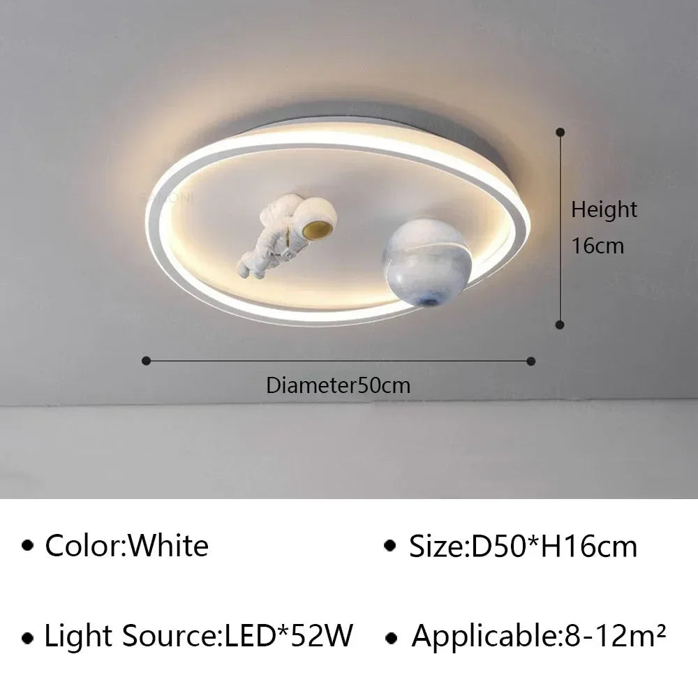 kids ceiling light creative led moon Astronaut Light Fantastic Eye Care living room bedroom girl lamp kaiwayi Princess light