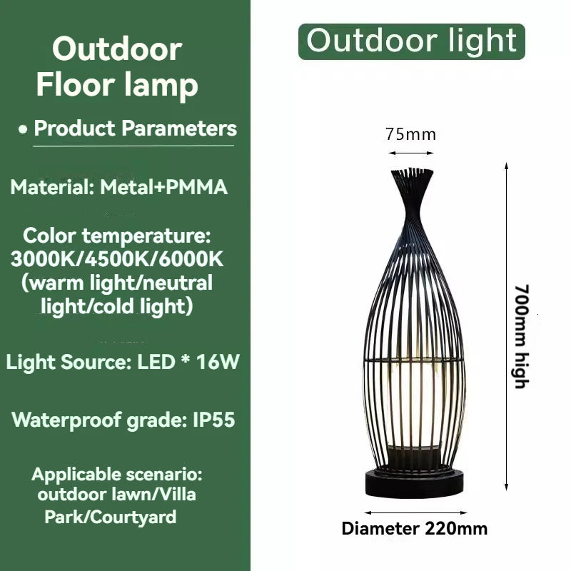 Outdoor Waterproof Floor Lamp for Villa Lawn Garden Courtyard Swimming Pool Home Decor Floor Lighting Fixture Landscape Lamp