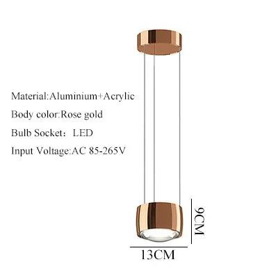 Modern Adjustable Hanging Suspension Pendant Light for Kitchen Island Dining Room Bar Table Bedroom Bedside LED Lighting Lustre