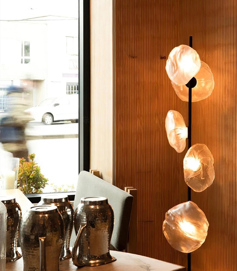 Modern Glass Floor Lamp Minimalist LED Corner Floor Lamp For Living Room Hotel Home Decor Nordic Bedroom Bedside Standing Lamp