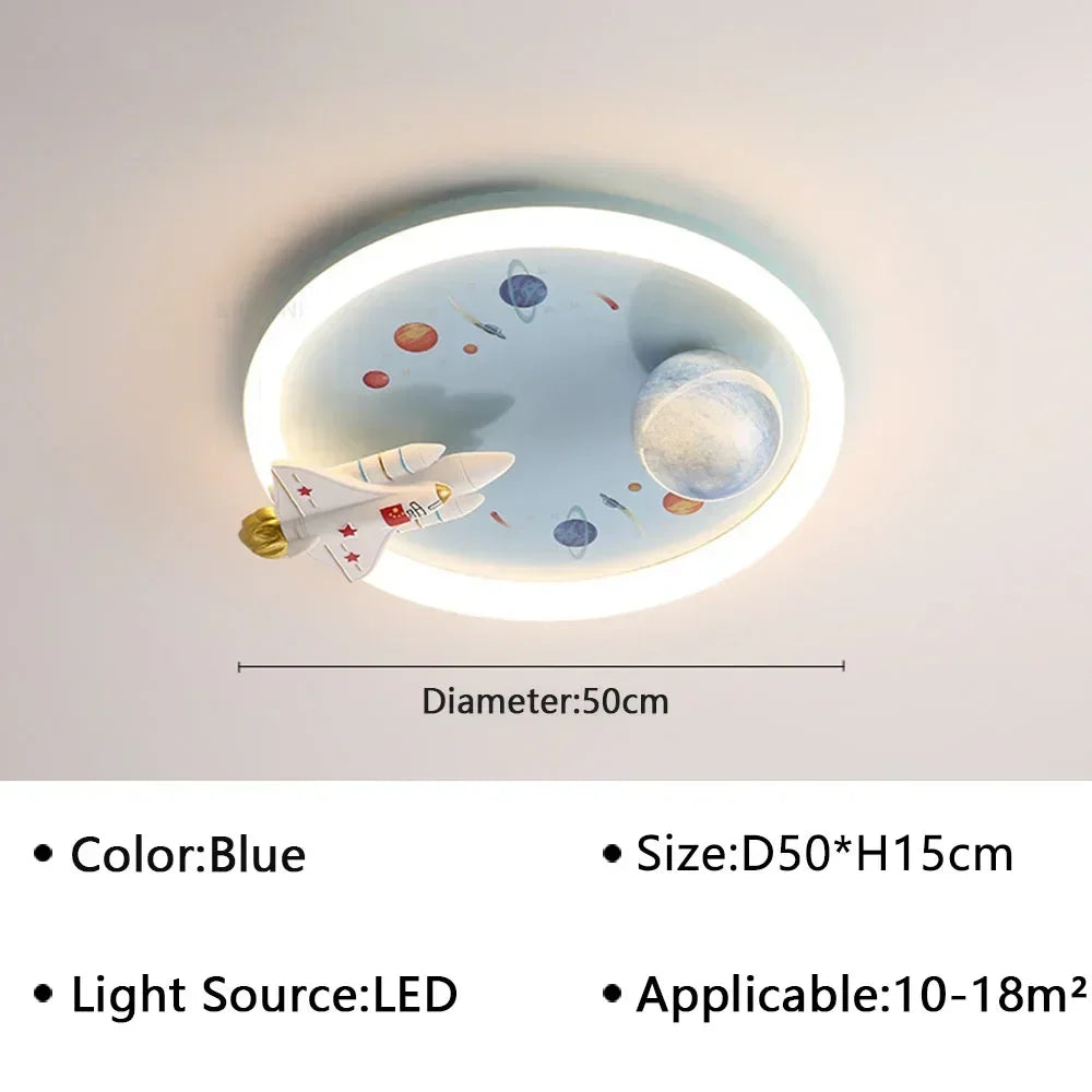 kids ceiling light creative led moon Astronaut Light Fantastic Eye Care living room bedroom girl lamp kaiwayi Princess light