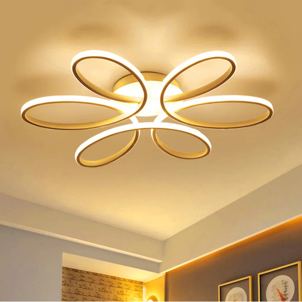 Flush Mount Lamp Three Colors LED Surface Mounted Ceiling Lamp Super Bright Household LED Chandelier Eye Care Home Decor Fixture