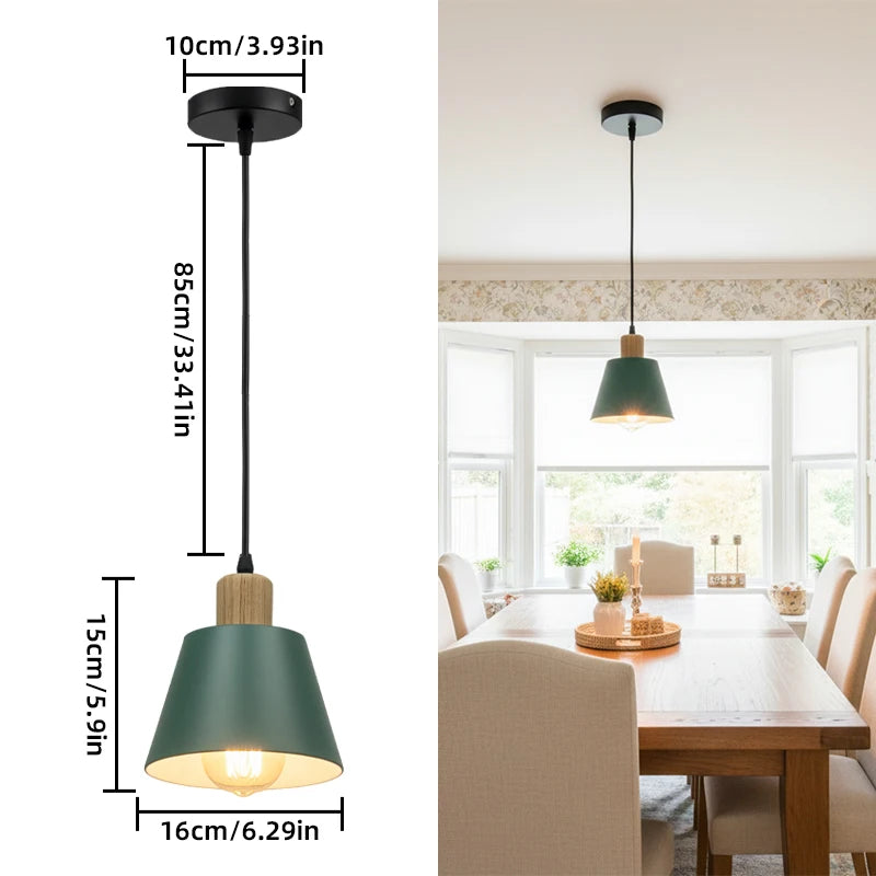 Modern Pendant Lamp Vintage Industrial Lampshade Hanging Light for Dinning Room Kitchen Restaurant Decor Lighting Luminaire