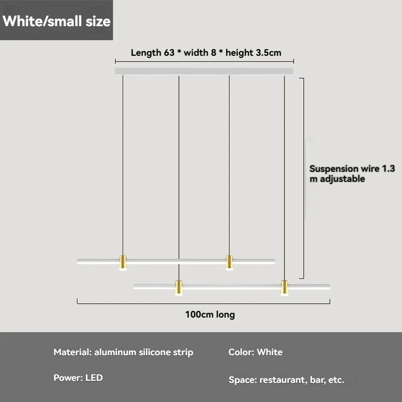 Modern Dining Table Bar Table Lamp Household Kitchen Minimalist with Spotlight Restaurant Chandelier Simple Long Suspender Lamp