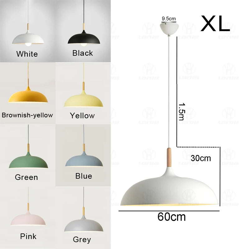 Nordic Pendant Light Fixtures Restaurant E27 Pendant Lamps Cafe Bar Macarons Lighting Hanging Lamps