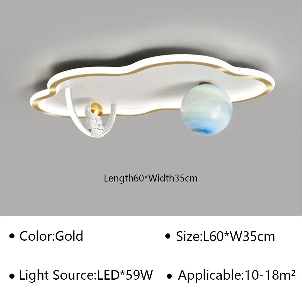 kids ceiling light creative led moon Astronaut Light Fantastic Eye Care living room bedroom girl lamp kaiwayi Princess light