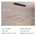 Modern Minimalist Led Chandelier Creative Personality Dining Room Bar Pendant Light Lighting Kitchen Hanging Lamp Lustre Fixture