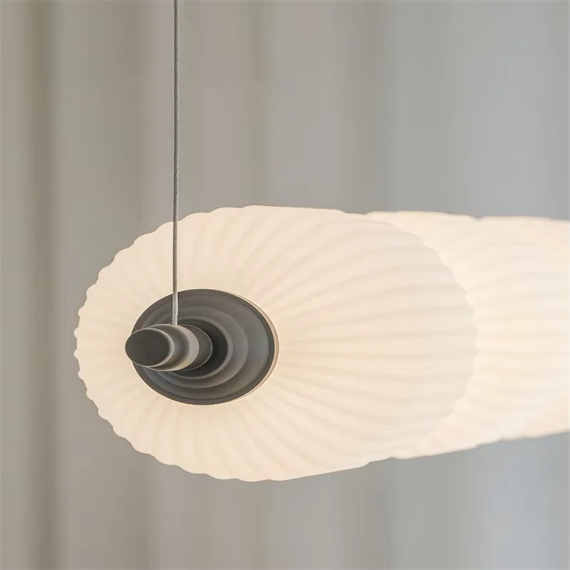 Nordic milk white long chandelier French Retro art pendant lamp restaurant kitchen island table dining room lighting fixtures