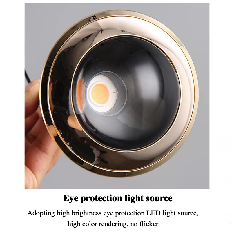 LED Pendant Lights 3 Light Colors 6W Chandelier Modern Home Adjustable Height Hanging Line Light Bedroom Bedside Bar Restaurant