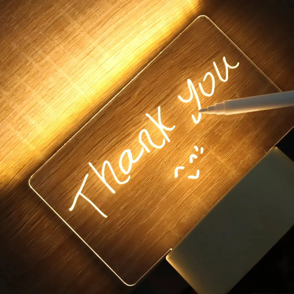 Lamps for Desk Decoration USB DC5V Note/ Message Board With Pen Table Lamp Luminaria De Mesa Indoor Bedside Night Light