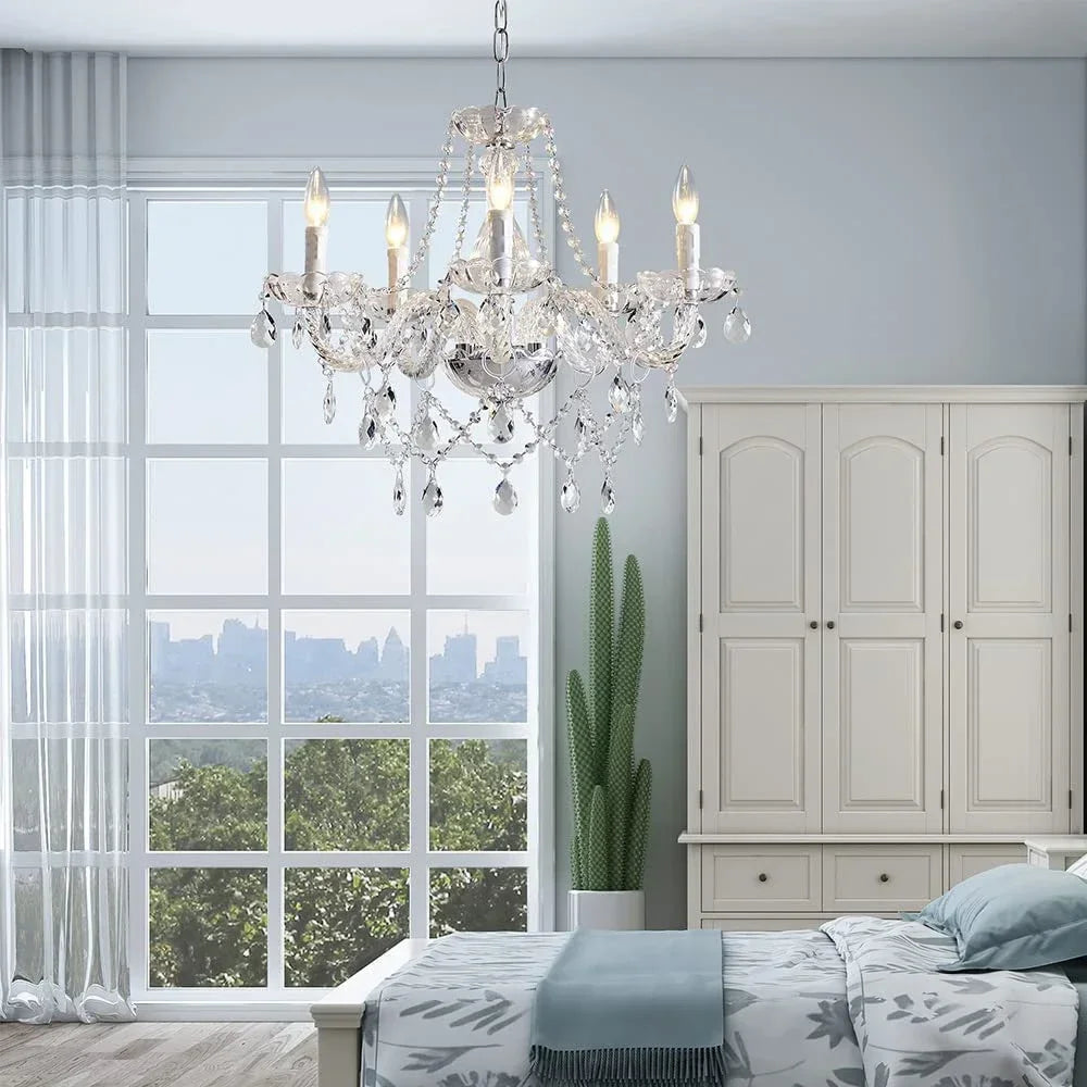 Luxury Chandeliers Europe Crystal Chandelier Decor Loft Living Room Home Bedroom Kitchen  Pendant Lamps Indoor Lighting Fixture