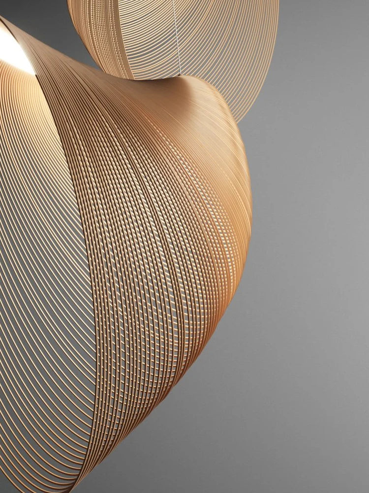 Pendant lights Modern Italian Design Pendant Light for Dining Room Living Room Rustic Wood Ceiling Lamp Vintage Wabi Sabi Style