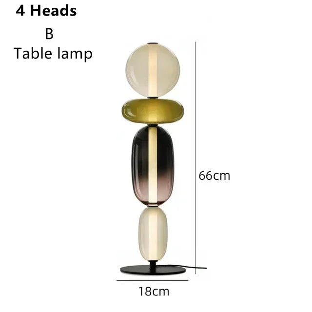 Italian Designer Creative Colored Glass LED Floor Light Living Room Bedroom Study Table Lamps Indoor Lighting Decor Candy Lights
