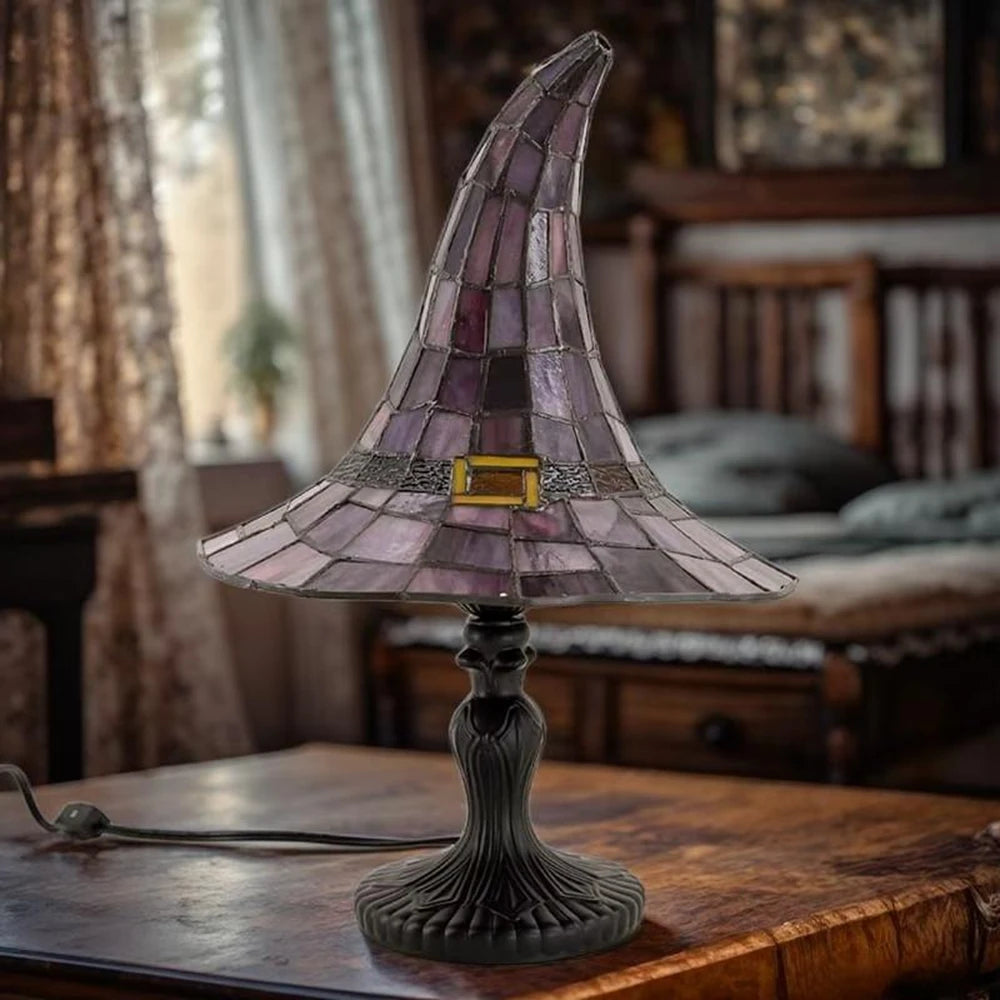  Gothic Night Lamp Witch Hat Lamp Table Lamp Night Light Living Room Bedroom Decoration Halloween Desktop Decorative Light