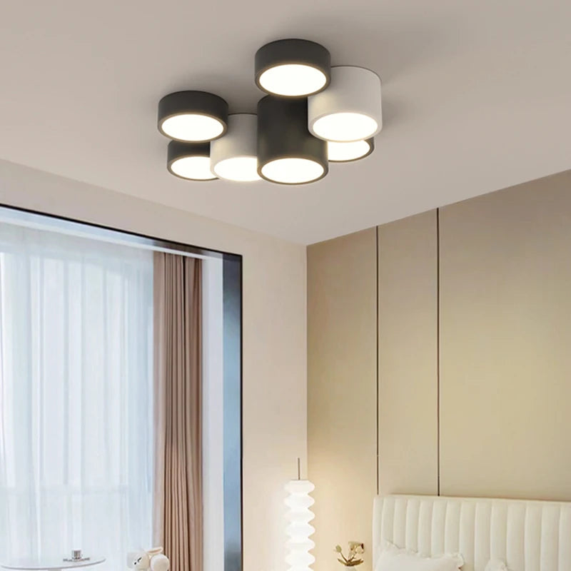 Nordic Surface Mounted LED Ceiling Lights Tube Lights Bedroom Lighting Fixtures Round Modern Hallway Lights Corridor Lamp Decor
