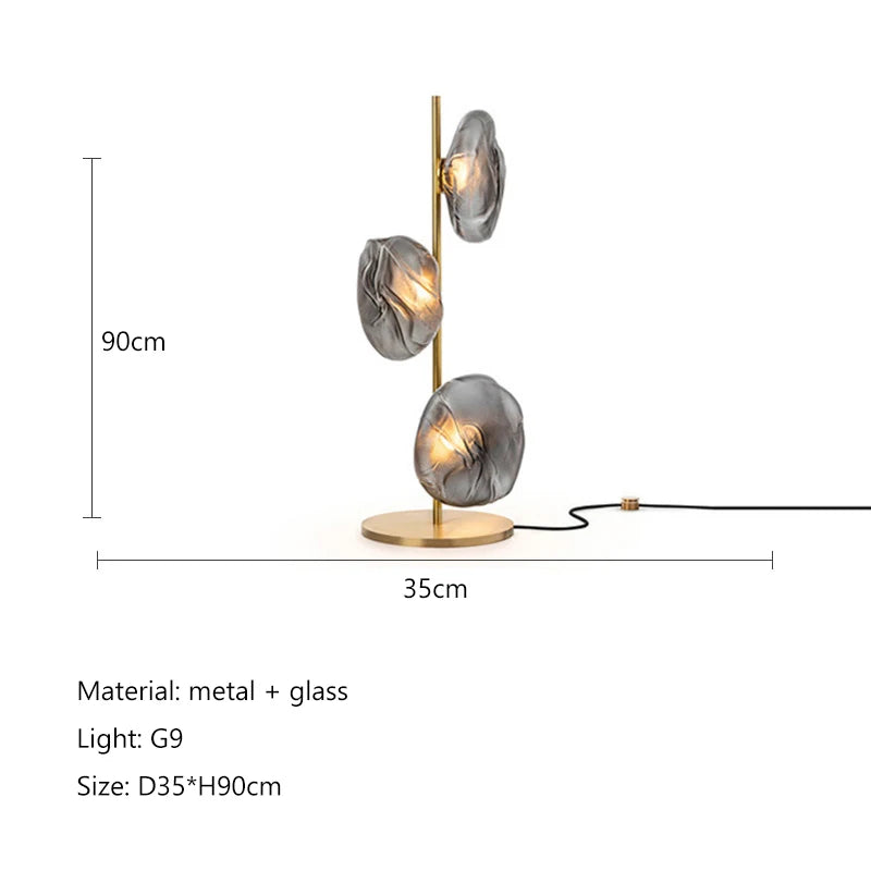 Modern Glass Floor Lamp Minimalist LED Corner Floor Lamp For Living Room Hotel Home Decor Nordic Bedroom Bedside Standing Lamp