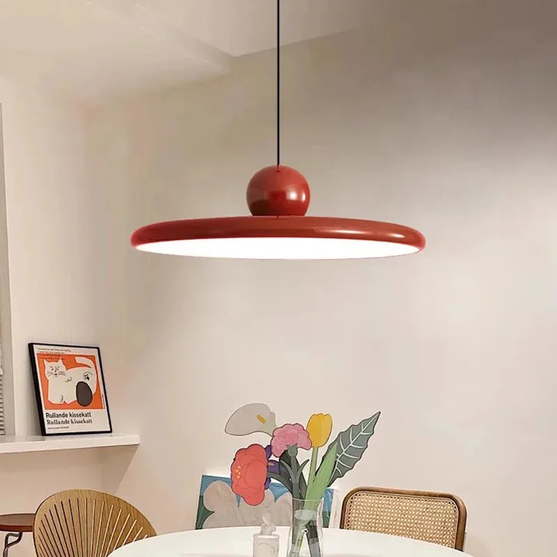Nordic LED Pendant Light Wind Flying Saucer Lamps Living Room Bedroom Bedsides Restaurant Hotel Interior Illumination
