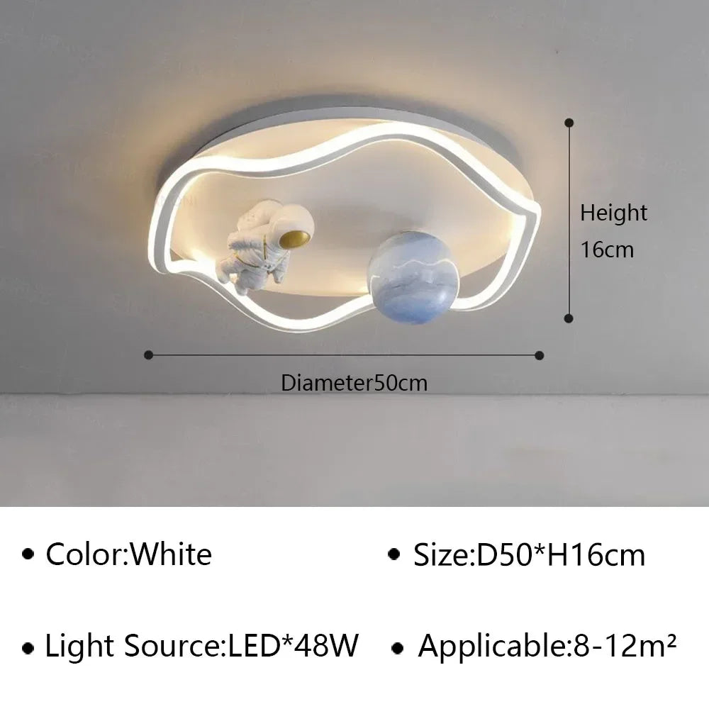 kids ceiling light creative led moon Astronaut Light Fantastic Eye Care living room bedroom girl lamp kaiwayi Princess light