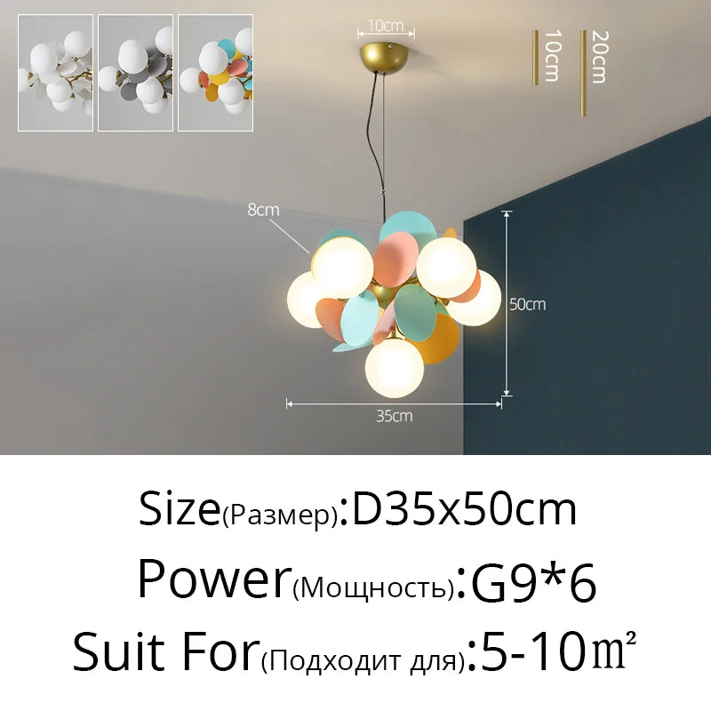Colorful Flash New LED Modern Chandelier Lights Living Dining Room Bedroom Villa Pendant Flats Bar Aisle Indoor Lighting Lamps