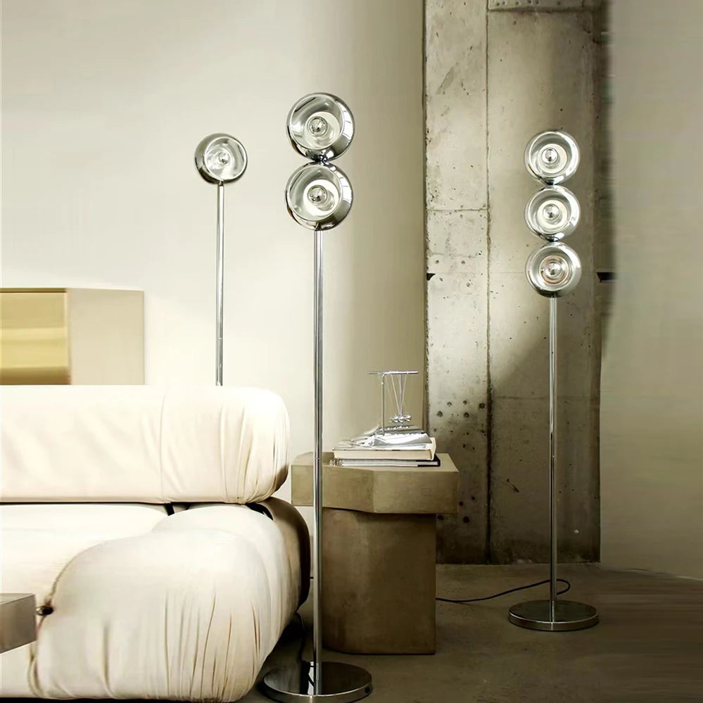 Artistical LED Floor Lamps New Trend Minimalist Chrome Floor Light Lighting Standing Lamps Metal Stylish Art Home Decoration