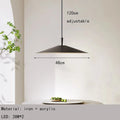 Modern Dimmable LED Pendant Light White Black Metal Minimalist Kitchen Bar Restaurant Dining Room Lamp Wire Adjustable