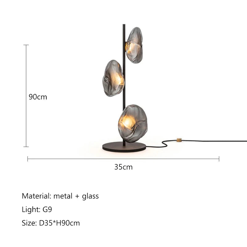 Modern Glass Floor Lamp Minimalist LED Corner Floor Lamp For Living Room Hotel Home Decor Nordic Bedroom Bedside Standing Lamp