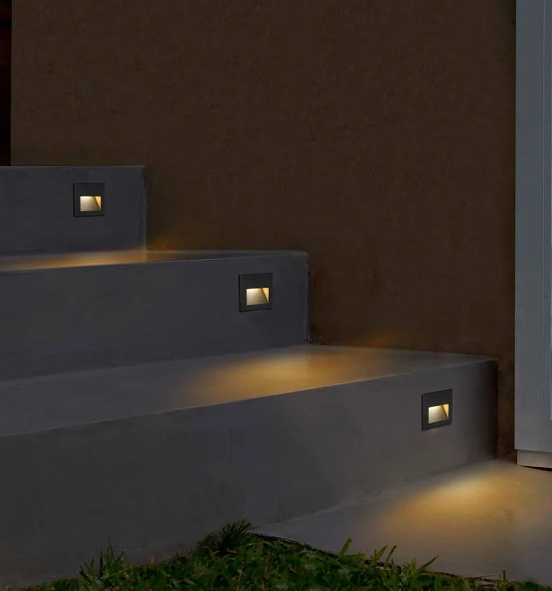 LED Deck Step Light 15Leds IP65 Waterproof Underground Lamp Recessed Stair Paitio Ground Floor Garden Landscape Wall Outdoor