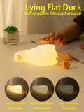 LED Children Night Light Rechargeable Silicone Squishy Duck Lamp Child Holiday Gift Sleeping Creative Bedroom Desktop Decor Lamp