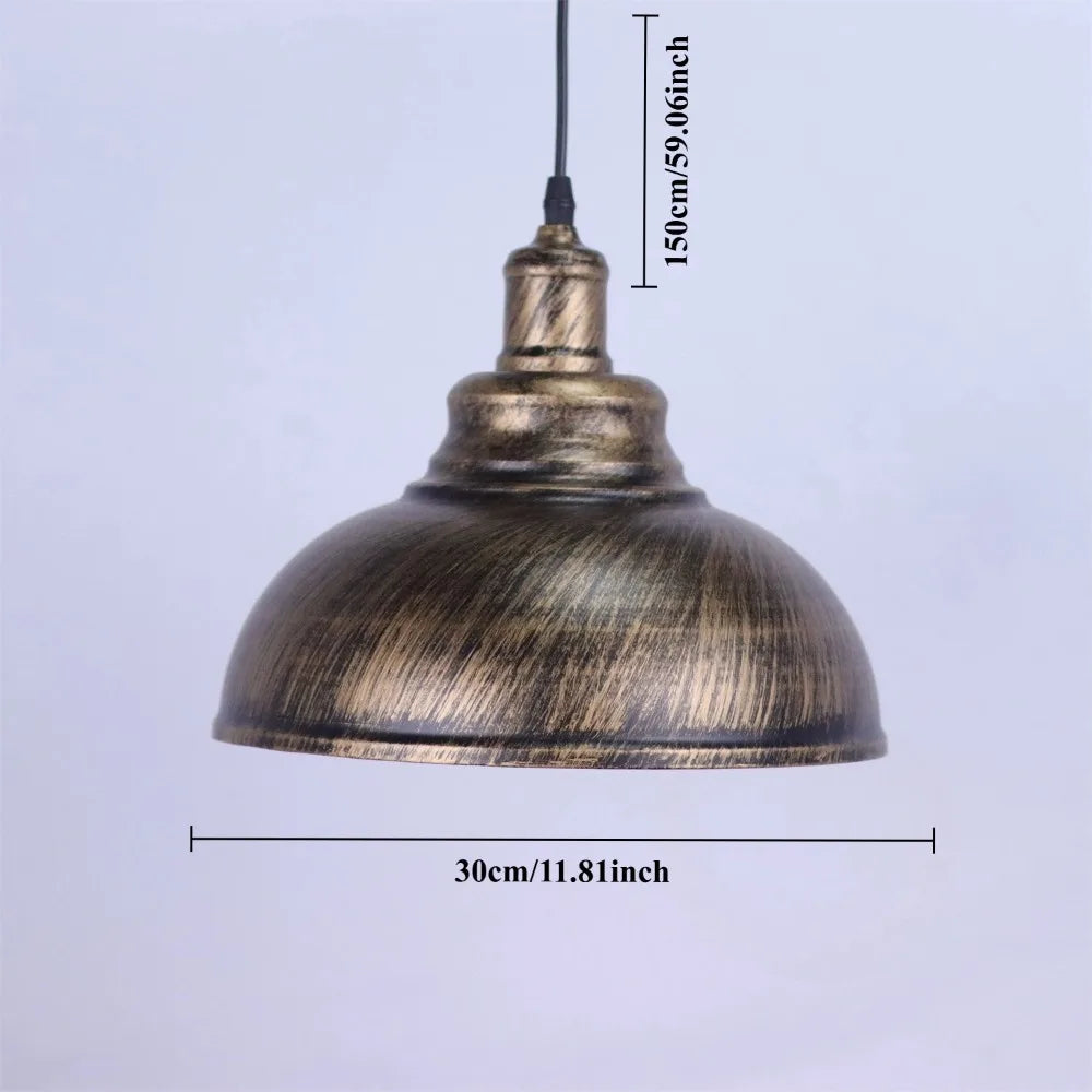 30CM Pendant Lighting Vintage Industrial Fixtures Metal Farmhouse Chandelier Lights Ceiling Lamp for Kitchen Dining Room Bedroom