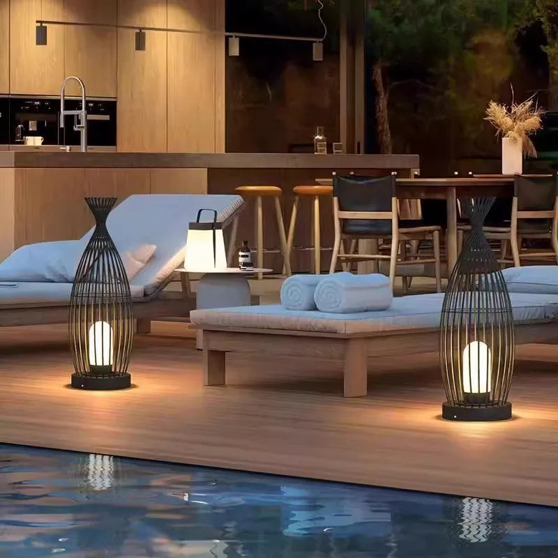 Outdoor Waterproof Floor Lamp for Villa Lawn Garden Courtyard Swimming Pool Home Decor Floor Lighting Fixture Landscape Lamp