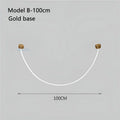 2025 360 Degree Lighting Living Room Pendant Lamp High Loft Line Chandelier Light Silicone Tube Kitchen Dining Table Hanging Lam