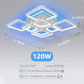 Acrylic Backlight Ceiling Light ModernLED Dimmable Ceiling Lights with Remote Flush Mount Ceiling Light Fixture for Living Room