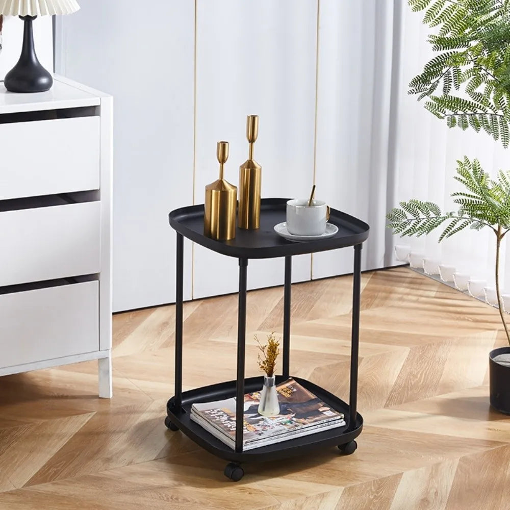 New Simple Bedside Table Minimalist Modern Coffee Table Nightstands Solid Color Bathroom Shelves Home