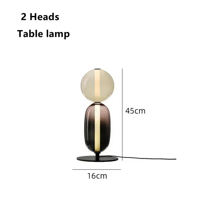 Italian Designer Creative Colored Glass LED Floor Light Living Room Bedroom Study Table Lamps Indoor Lighting Decor Candy Lights