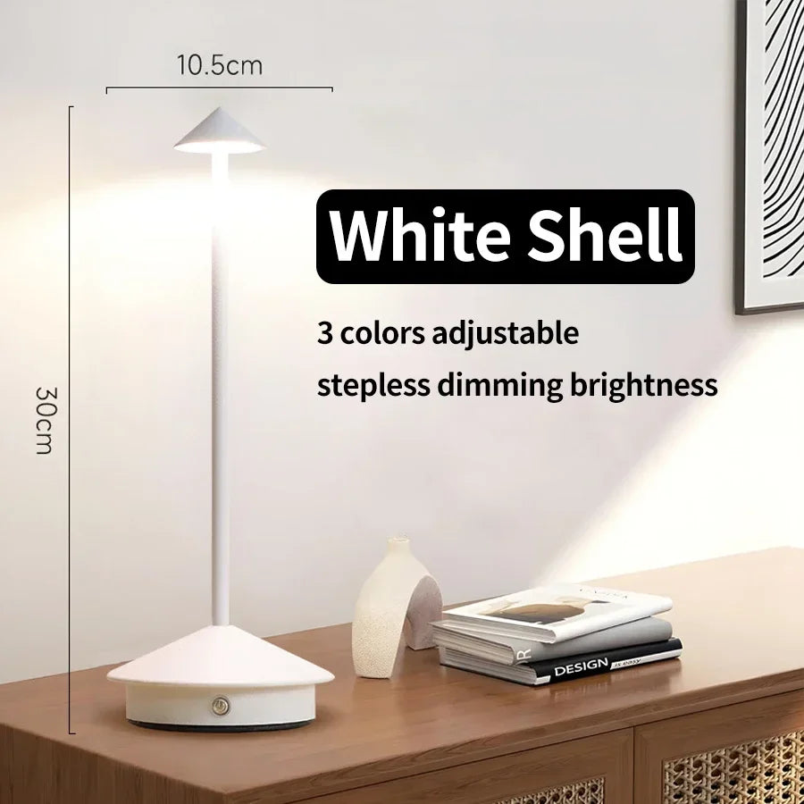 Simple Style Iron Table Lamp Bedside Table Living Room Art Ornaments Three Colors Dimmable Models Touch LED Decorative Lamps