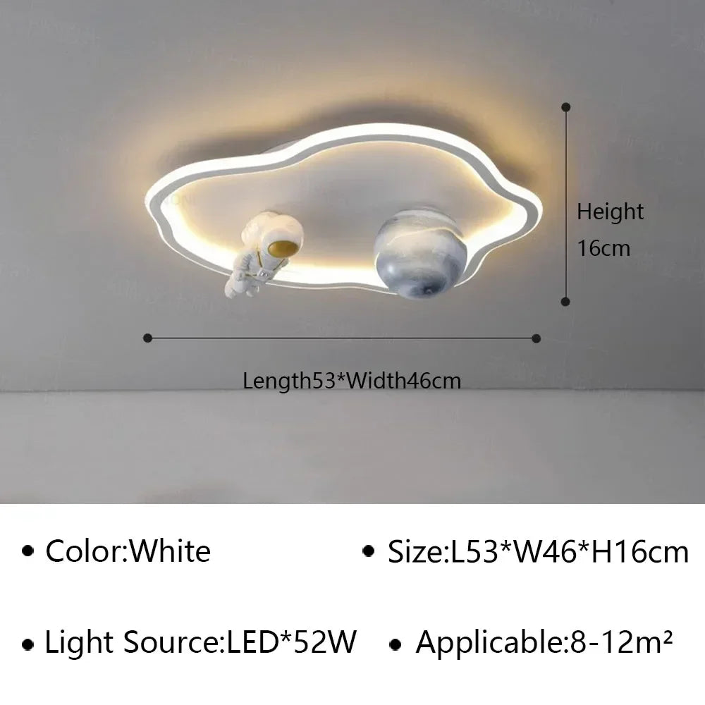 kids ceiling light creative led moon Astronaut Light Fantastic Eye Care living room bedroom girl lamp kaiwayi Princess light