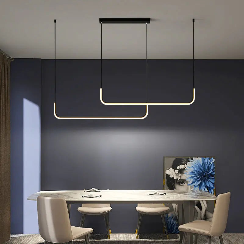 Modern LED Ceiling Chandelier Dimmable Table Dining Room Kitchen Minimalist Pendant Lamps Home Decor Lighting Lusters Luminaires