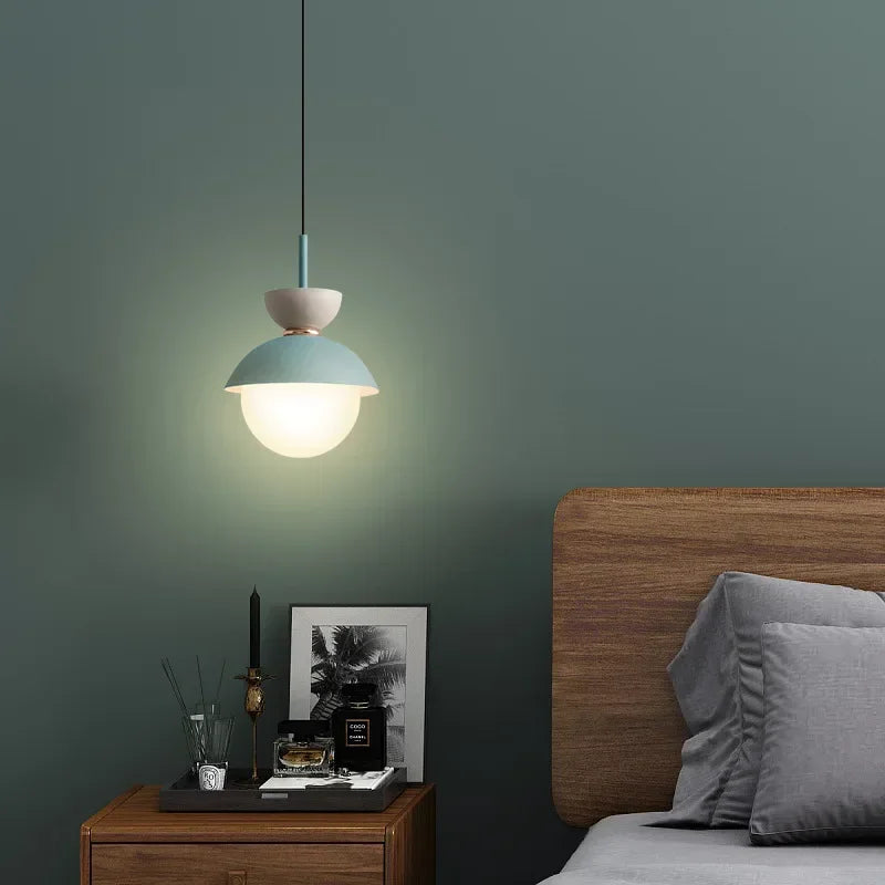 Modern Pendant Lamp Nordic Glass Ball Light Fixtures Hanging Suspension Kitchen Dining Bedroom Home Decor Luminaire Chandelier