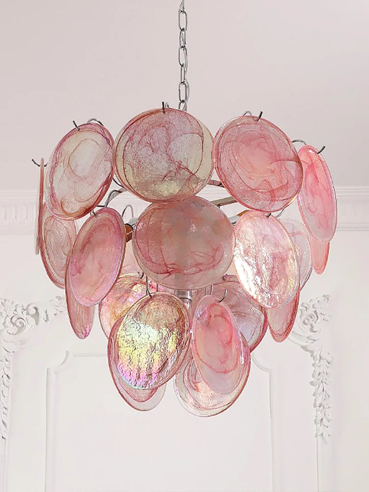 Vintage Lighting Fixture Italy Designer Red Glass Chandeliers LED Hanging Lamp for Ceiling Room Decor Lustre Cottage