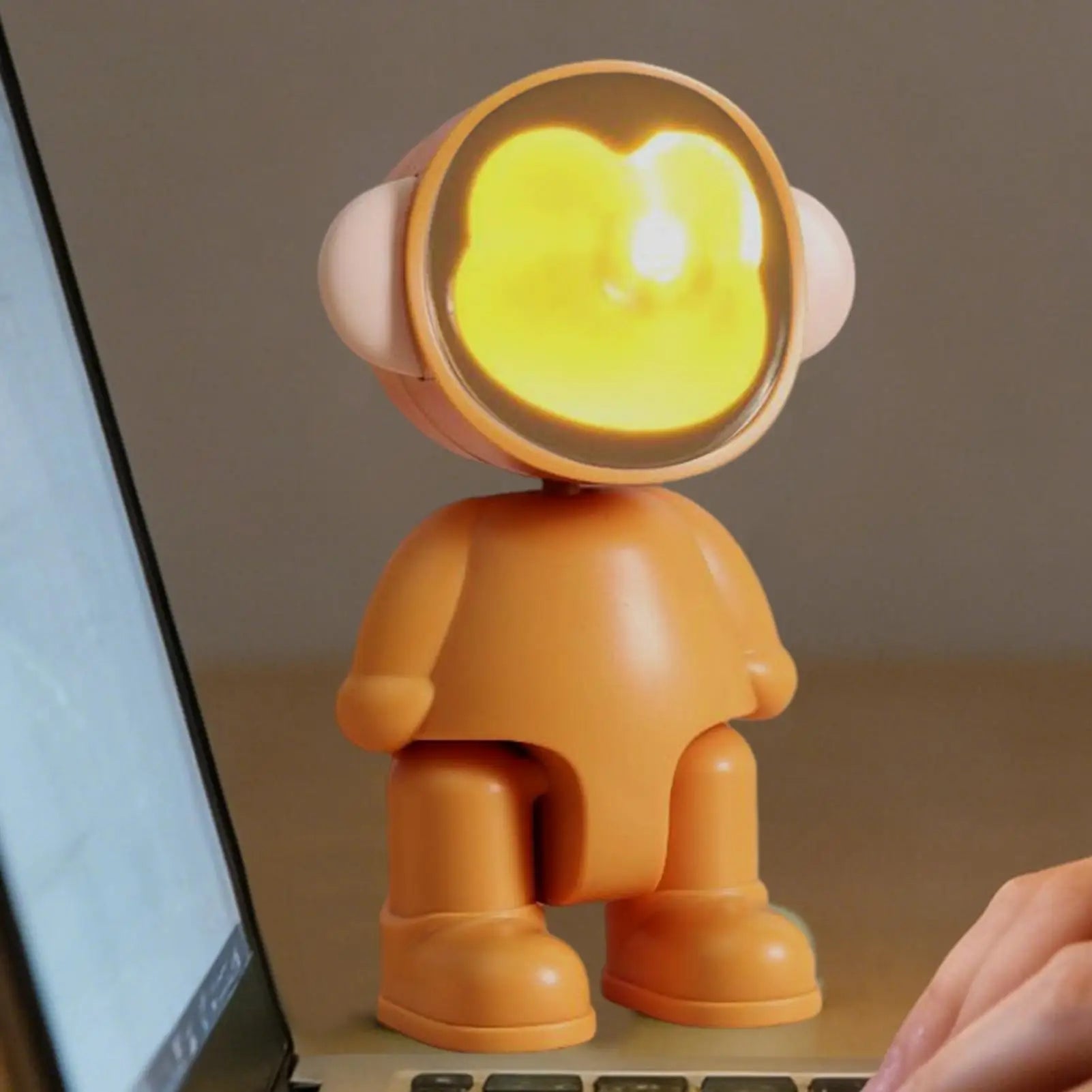 Kids Night Light Battery Operated LED Adjustable Pose Mini Bedside Lamp for Nursery Bedroom Desk Nightstand Sleep Safety Light
