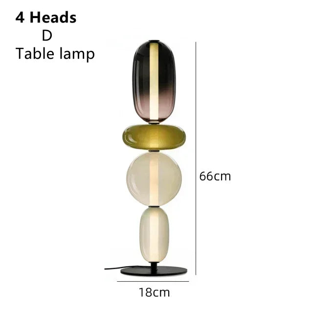 Italian Designer Creative Colored Glass LED Floor Light Living Room Bedroom Study Table Lamps Indoor Lighting Decor Candy Lights