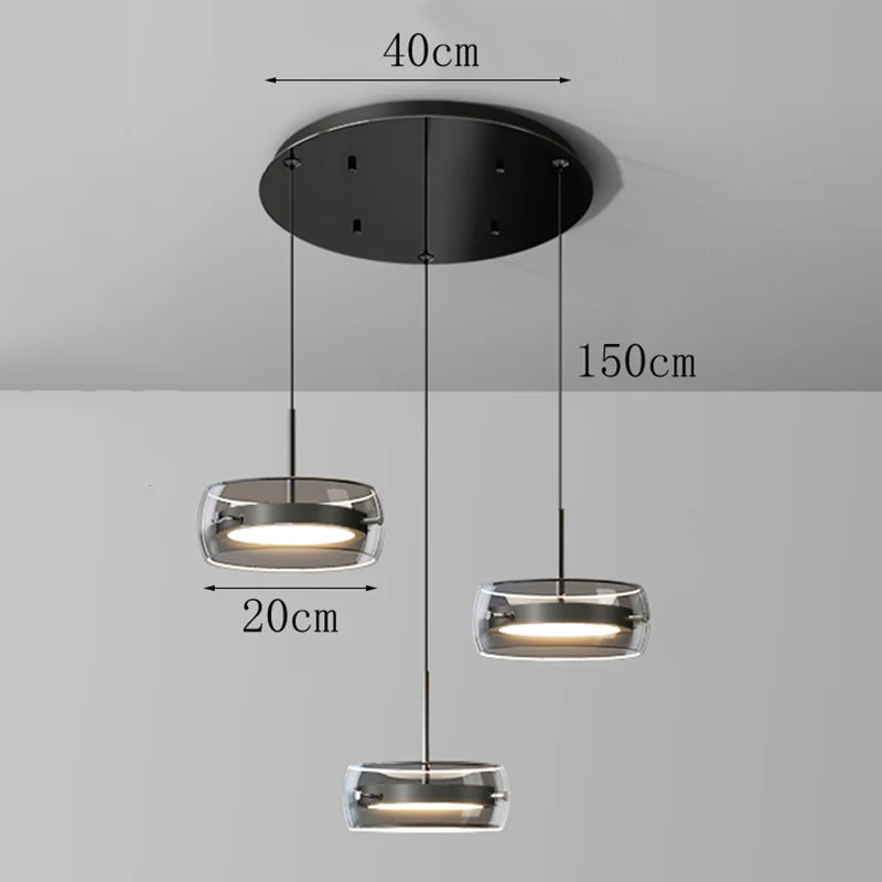 Modern pendant light lamps home decor ring led lights for living room Chandeliers for dining room hanging light indoor lighting