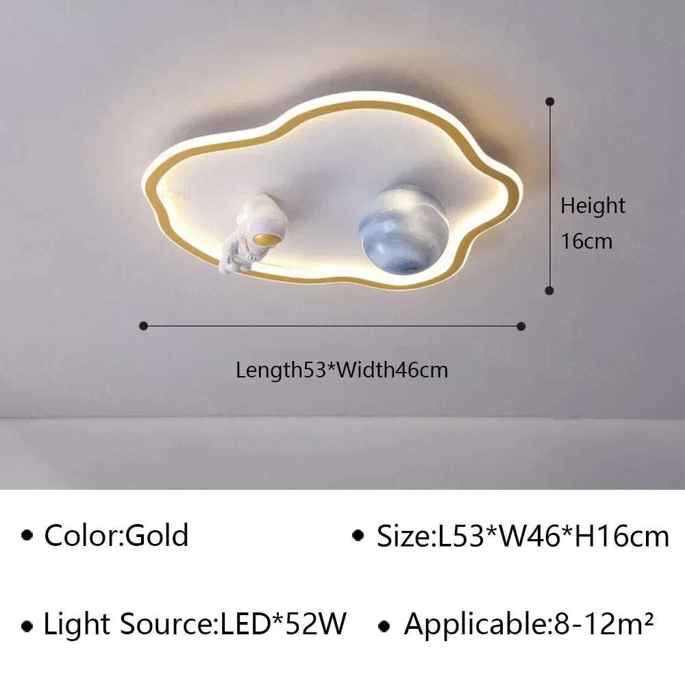 kids ceiling light creative led moon Astronaut Light Fantastic Eye Care living room bedroom girl lamp kaiwayi Princess light