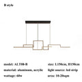 Nordic Simple Geometry Led Chandeliers Lighting Dimmable Living Dining Room Pendant Lights Home Decor Kitchen Bar Hanging Lamps