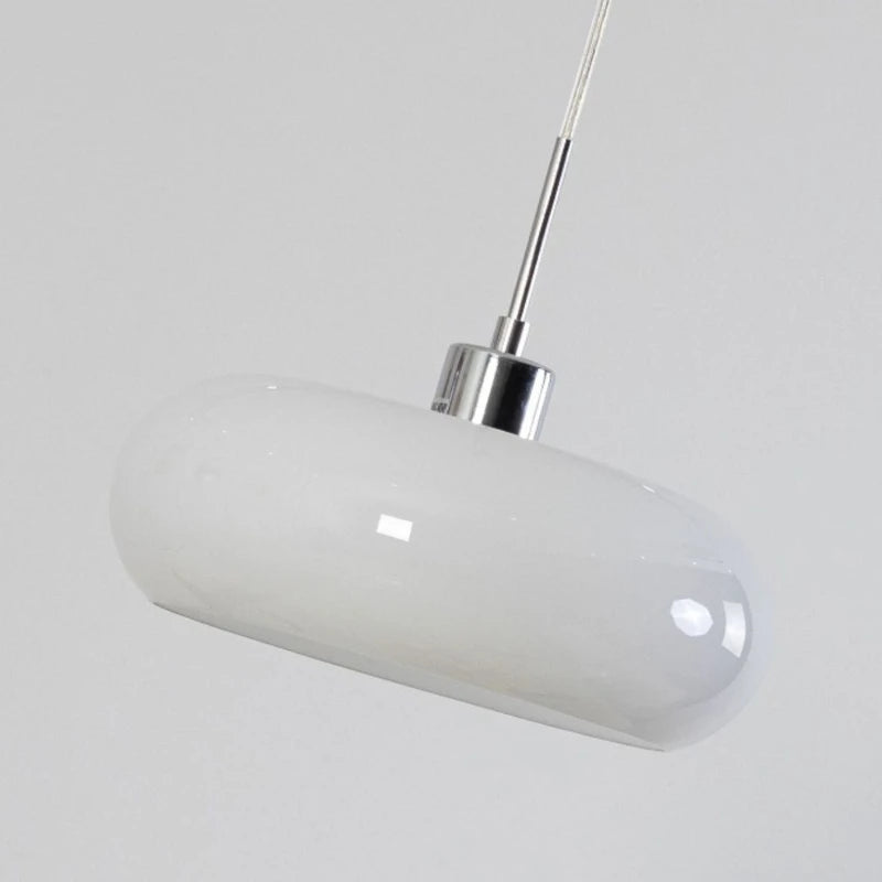 Pendant Light Dining Nordic Vintage Bar Bedroom Guesthouse Mid Century Cream Colored Egg Tart Shaped Restaurant Lamp
